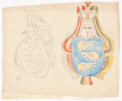 Entwurf für ein Familienwappen von Franz von Matsch