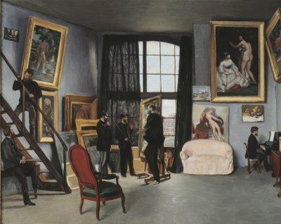 Das Atelier von Bazille von Jean Frederic Bazille