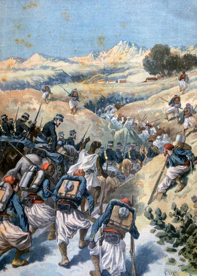 Kampf mit den Briganten, Algerien, 1892 von Frederic Lix