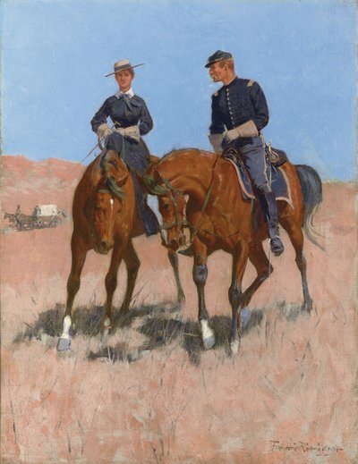 Belle McKeever und Lt. Edgar Wheelock, ca. 1899 von Frederic Remington