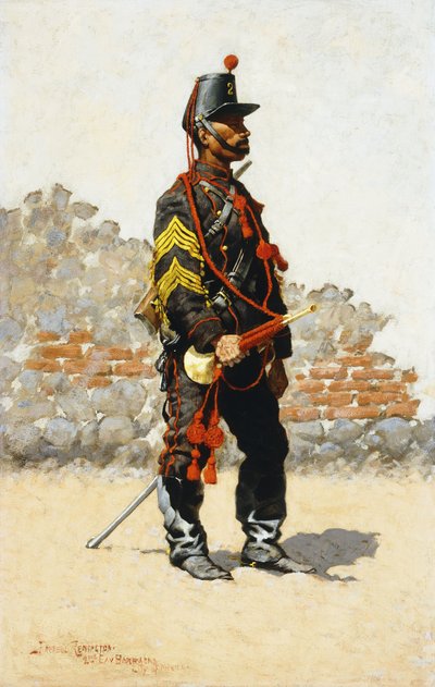 Hornist der Kavallerie, 1889 von Frederic Remington