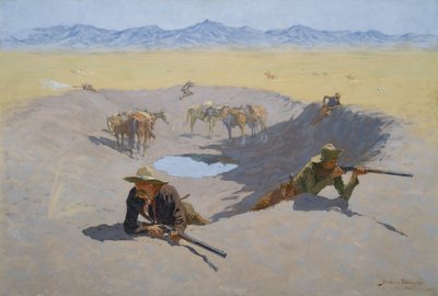 Kampf um das Wasserloch, 1903 von Frederic Remington