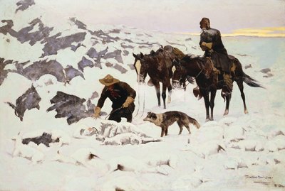 Der gefrorene Schäfer, 1900 von Frederic Remington