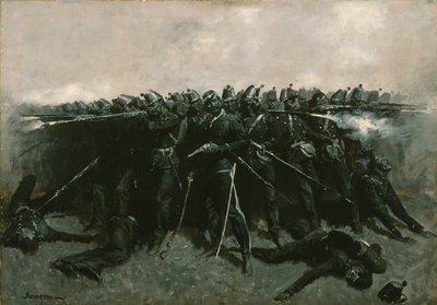 Das Infanterie-Quadrat, ca. 1893 von Frederic Remington