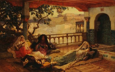 Abend über Algier, ca. 1880-1889 von Frederick Arthur Bridgman