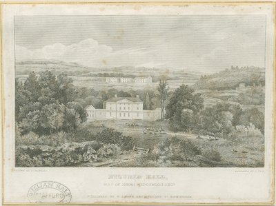 Etruria Hall: Gravur, nd [ca. 1830] (Druck) von Frederick Calvert