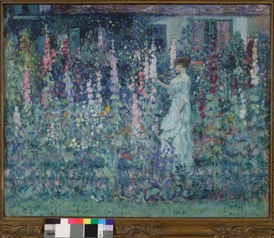 Stockrosen von Frederick Carl Frieseke