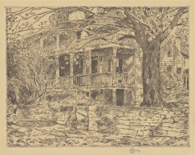 Das alte Haus, Cos Cob, 1915 von Frederick Childe Hassam