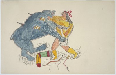Mann und Bär von Frederick Gokliz