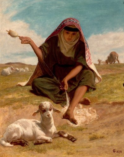 Die Spinnarbeiterin von Frederick Goodhall