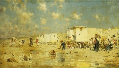 Der Strand von Scheveningen, Holland von Frederick Hendrick Kaemmerer