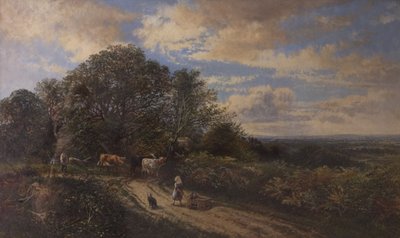 Landschaft mit Vieh, spätes 19. Jahrhundert von Frederick Henry Henshaw