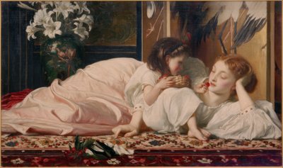 Mutter mit Kind (Kirschen) von Frederick Lord Leighton