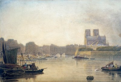 Notre Dame, Paris, 19. Jahrhundert von Frederick Nash