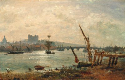 Kathedrale und Burg von Rochester von Frederick Nash