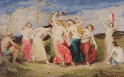 Merkur unterweist die Nymphen im Tanz von Frederick Richard Pickersgill
