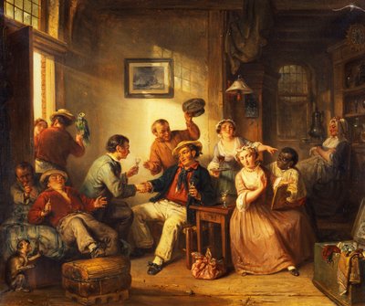 Reisende ruhen sich in einer Taverne aus, 1852 von Frederick Trevelyan Goodall