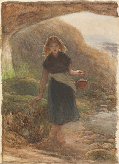 Die Muschelsammlerin von Frederick Walker