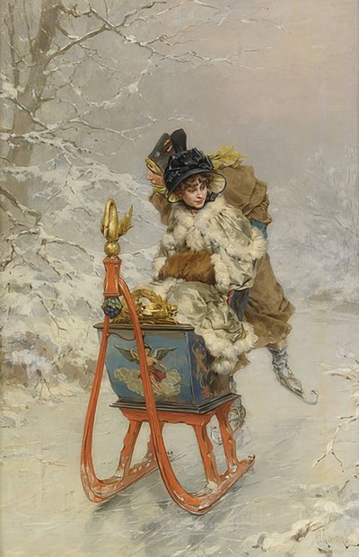 Die Schlittenfahrt von Frederik Hendrik Kaemmerer