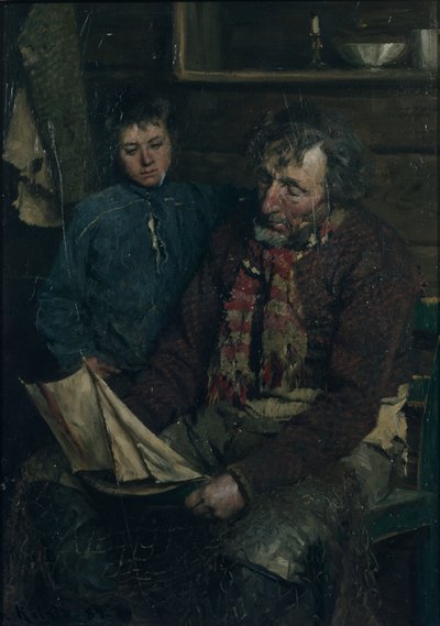 Fischer und sein Sohn von Fredrik Kolstoe