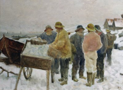 Fischer um den Heringswagen von Fredrik Kolstoe