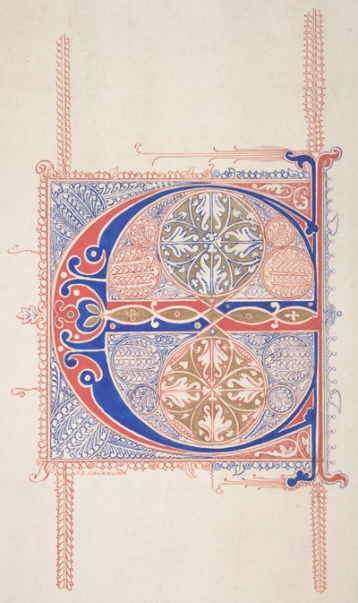 Illuminierte Initiale C, 1830-62 von Freeman Gage Delamotte