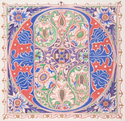 Illuminierte Initiale O, 1830-62 von Freeman Gage Delamotte