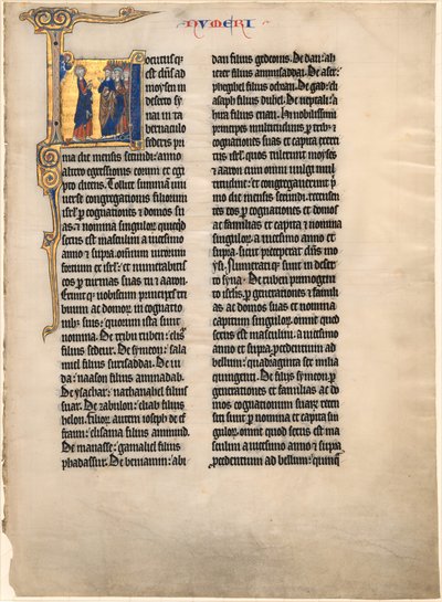 Moses zählt die Kinder Israels von French 13th Century