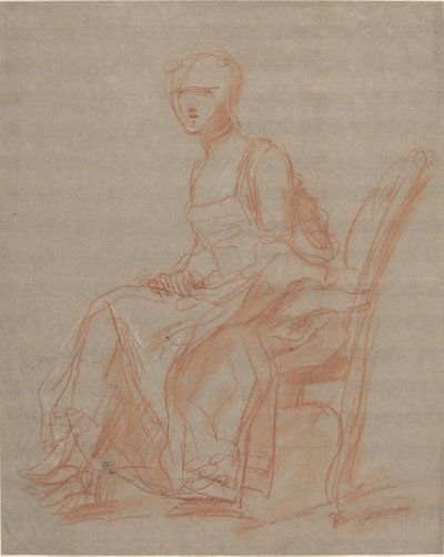 Sitzende Frau von French 18th Century
