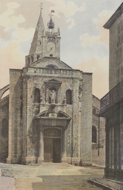 Bourg-Saint-Andéol, Kirche, Westfassade von French Photographer