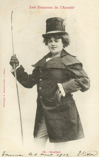 Kutscherin, Frau der Zukunft von French Photographer