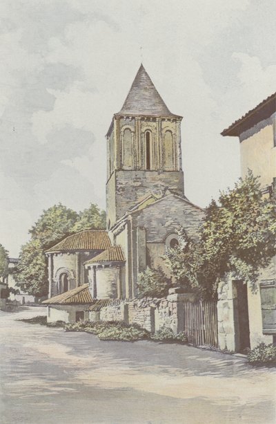 Melle, Kirche Saint-Pierre, Apsis und Glockenturm von French Photographer