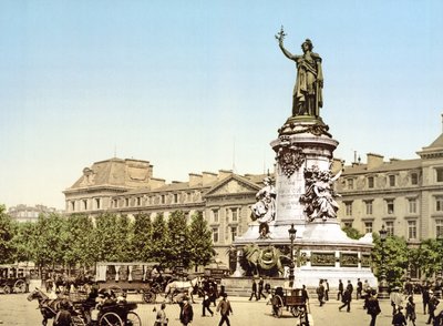 Place de la République, Paris, veröffentlicht 1900 von French Photographer