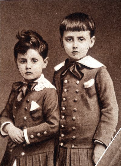 Robert und Marcel Proust als Kinder im Jahr 1877 von French Photographer