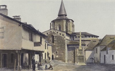 Saint-Savin, Kirche, Südansicht von French Photographer