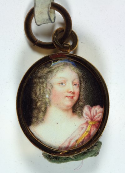 Eine Dame in purpurnem Gewand von French School