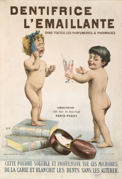 Werbung für LEmaillante Zahnpasta, 1892 von French School