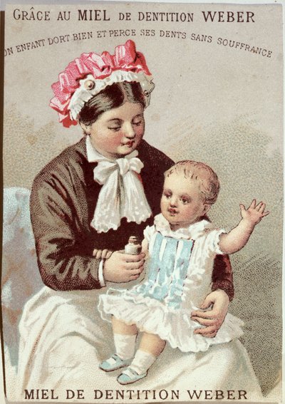 Werbung für Weber-Zahngel, ca. 1880-90 von French School