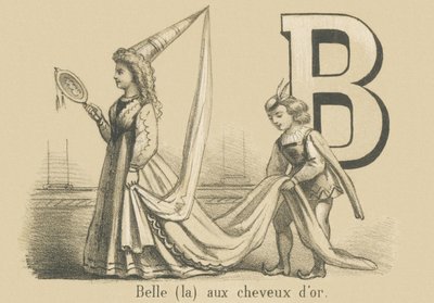B: Die Schöne mit dem goldenen Haar von French School