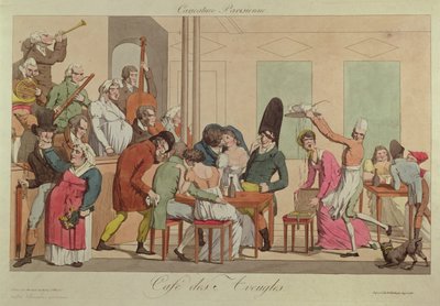 Karikatur des Cafe des Aveugles, ca. 1800 von French School