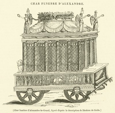 Trauerwagen von Alexander dem Großen von French School