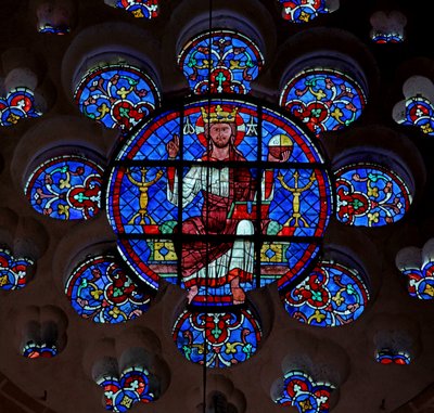 Christus auf dem Thron von French School