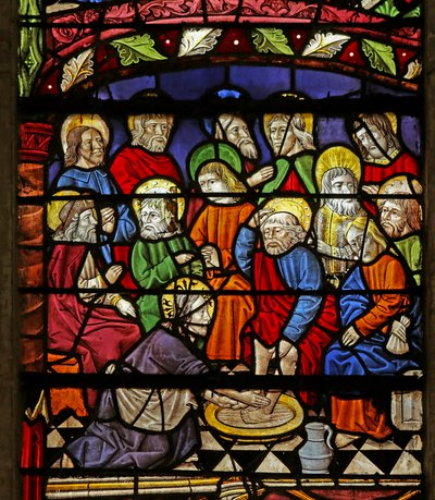 Christus wäscht seinen Jüngern die Füße von French School