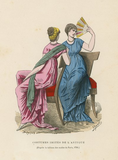 Kostüme, die die der Antike nachahmen, 1798 von French School