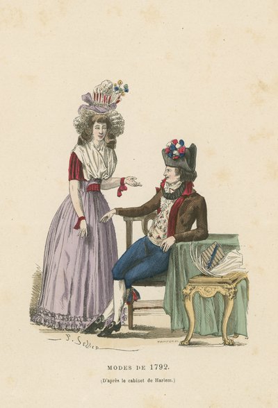 Französische Mode von 1792 von French School