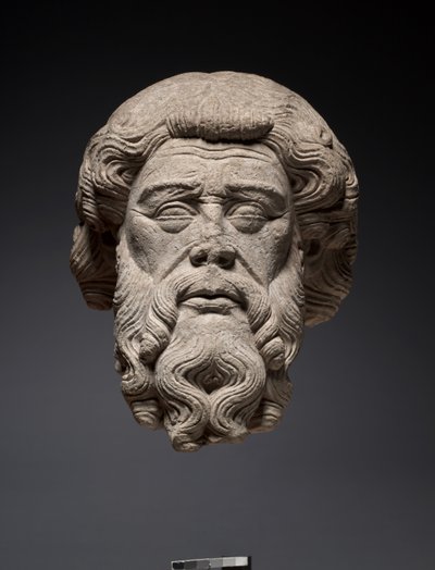 Kopf eines Apostels, ca. 1325-1350 von French School