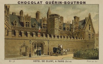 Hotel de Cluny, Paris, Seine von French School