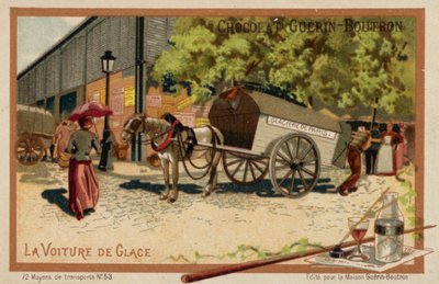 Eiswagen (Chromolithografie) von French School