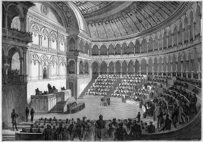 Innenansicht des italienischen Parlaments, Turin von French School