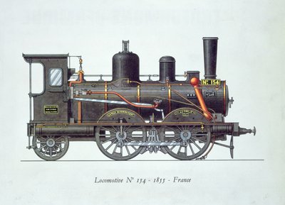 Lokomotive Nr. 154, 1855 von French School